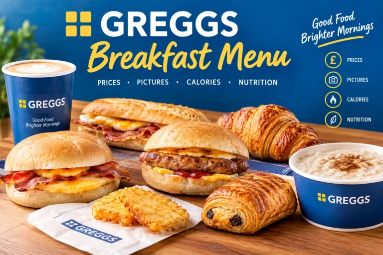 Greggs Breakfast Menu