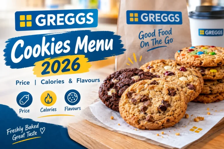 Greggs Cookies Menu